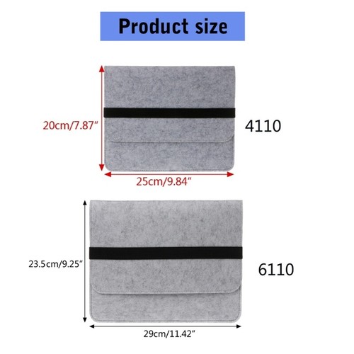 Flexible Felt Protective Bag Carrying Pouch For CTC4110WL CTC6110WL - Zdjęcie 8 z 10