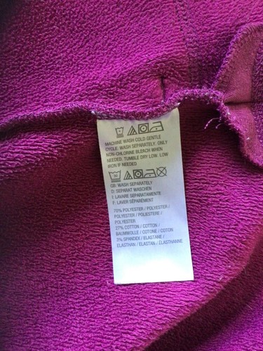 Isaac Mizrahi Live size medium poly cotton zip up longline hoodie in plum - Picture 6 of 10