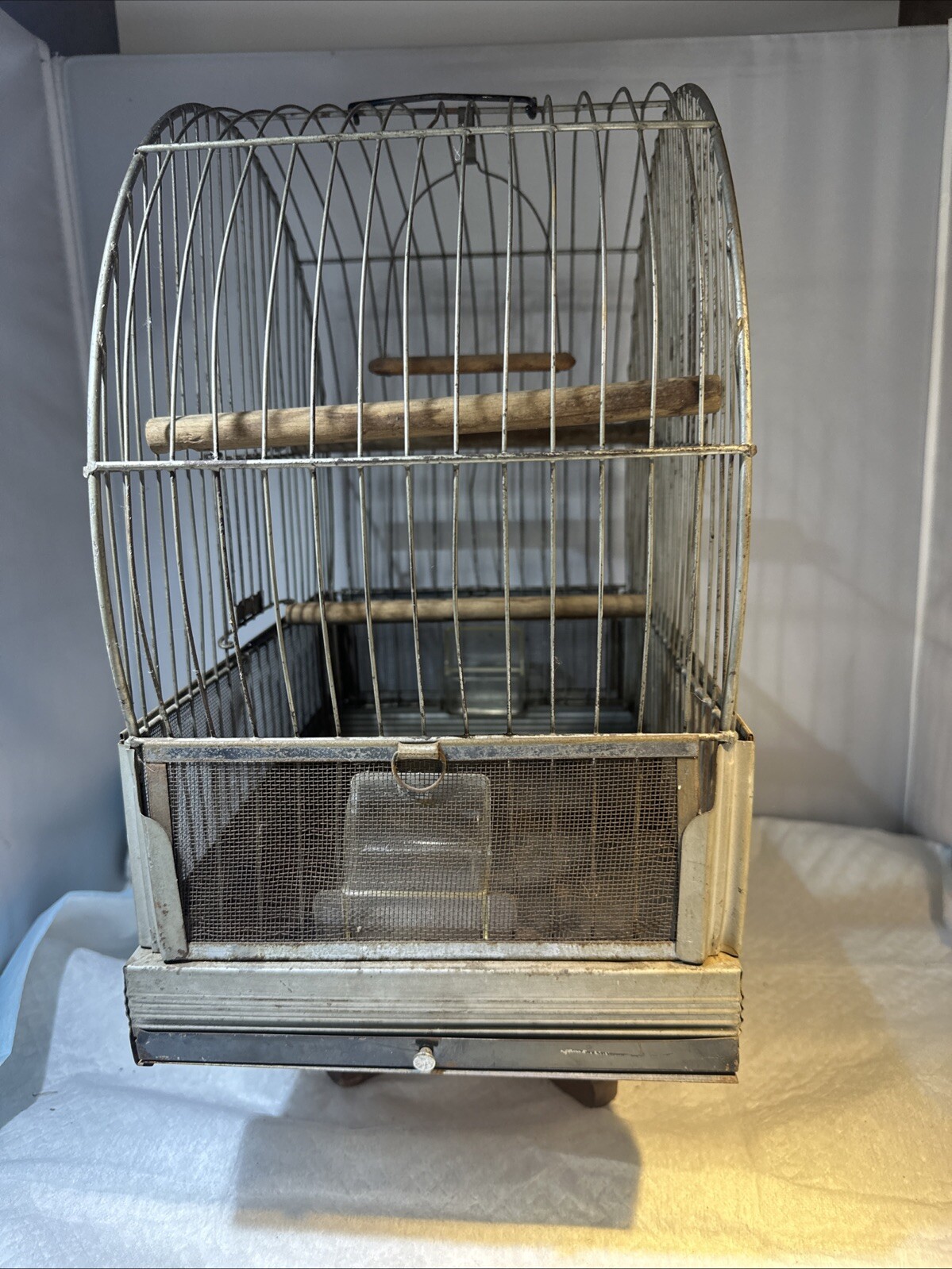 Antique Vintage Art Deco Hendryx Bird Cage W/ Accessories eBay