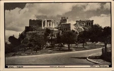 ATHENS Greece RPPC Postcard Unposted c1935 Propylee SP Meletzis Photograph