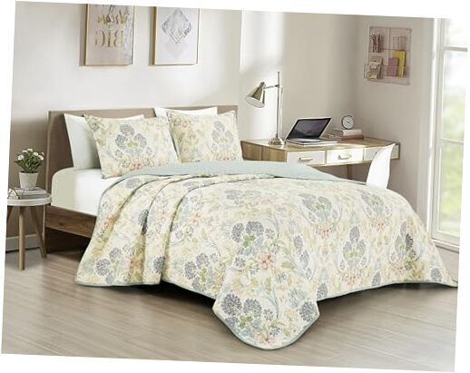 Alyssa 3-Piece Floral Medallion Queen Multicolor Floral Medallion Garden