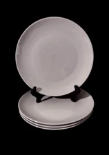 (4) pcs OVER AND BACK (4) 10.5" Excellent Dinner Plates White