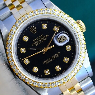 Rolex Datejust 16233 36mm White Dial Two-Tone 18KY Gold Steel