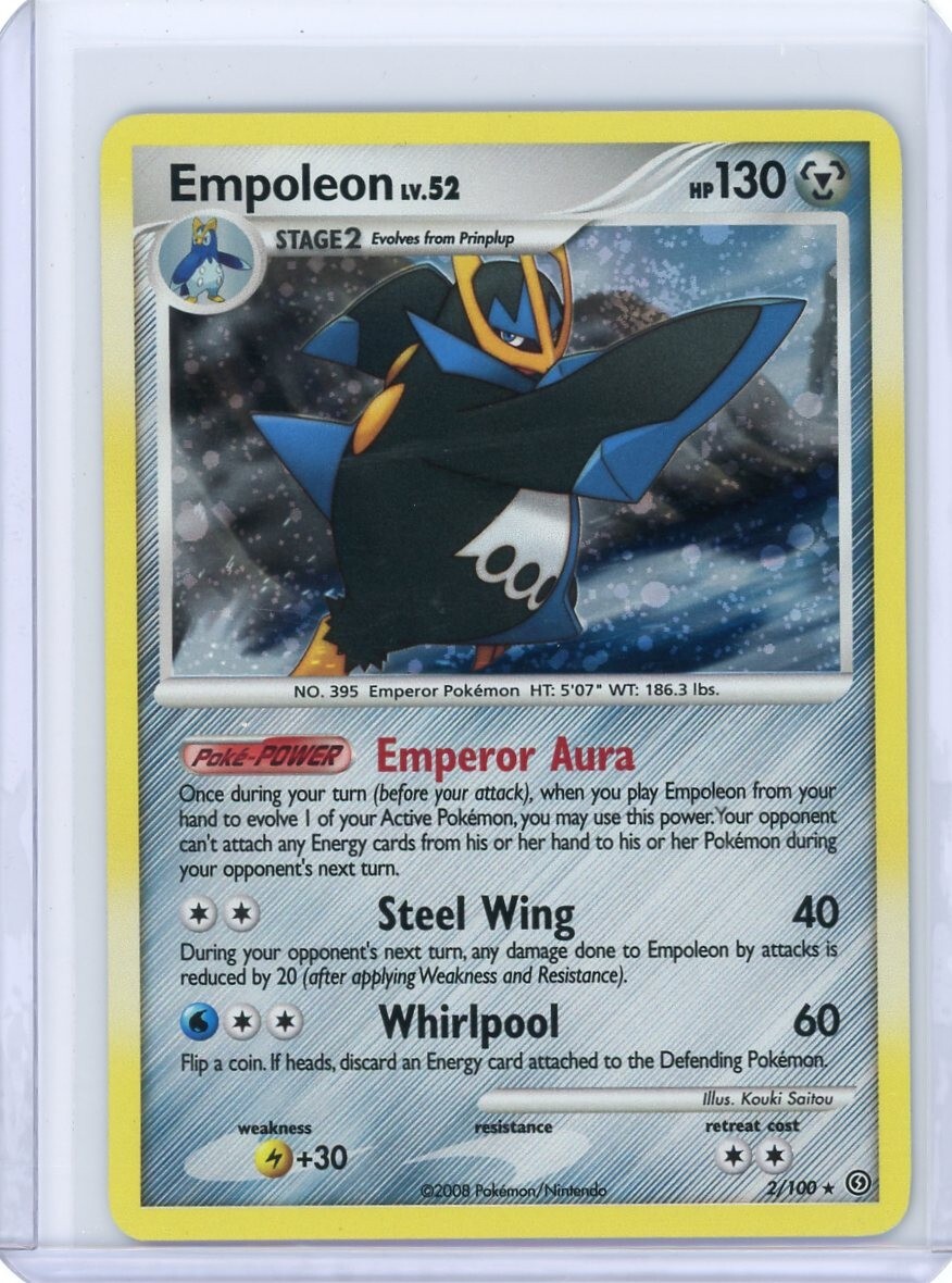 Empoleon 2/100 Stormfront Holo Rare Pokemon Card - LP