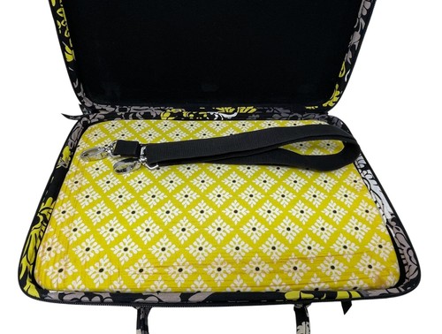 Vera Bradley-Hard Shell Laptop Case with Strap-Baroque-Black Yellow Gray-Retired - Picture 4 of 11