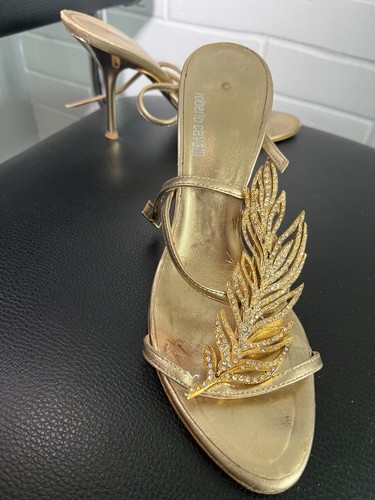 Roberto Cavalli Gold Sandlals Size EU 36 - Picture 3 of 10