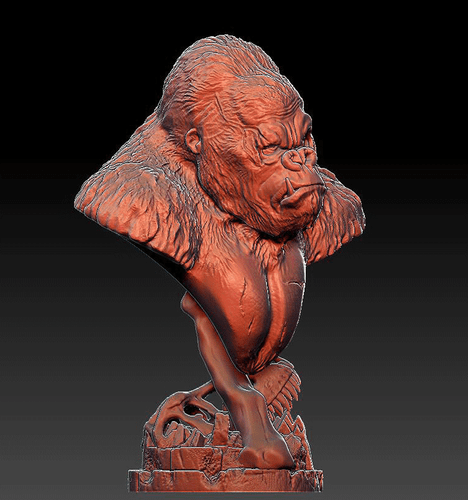 King Kong Bust 3D Printing Unpainted Figure Blank Kit Model GK New Toy In Stock - Picture 4 of 7