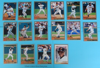 2000 Topps San Francisco Giants Team Set 16 Cards Barry Bonds Combine Shipping