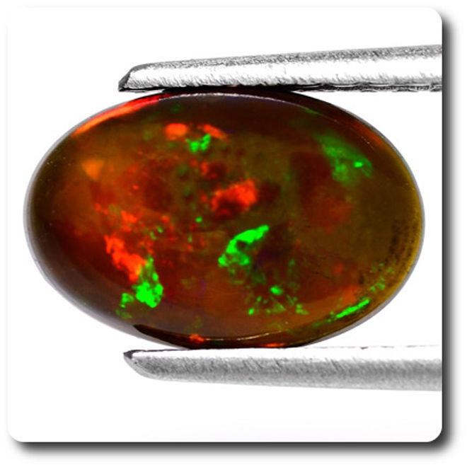 Opale noire Wello Éthiopie 1,67 cts, cabochon naturel pour bague et pendentif