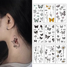 Waterproof Temporary Tattoo Stickers Flower Tatto Body Art Fake Tattoos