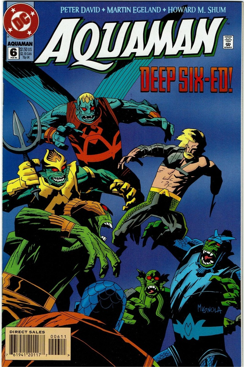 AQUAMAN #6 Deep Six-ed, Feb 1995 of 1994 Series DC Comics, First