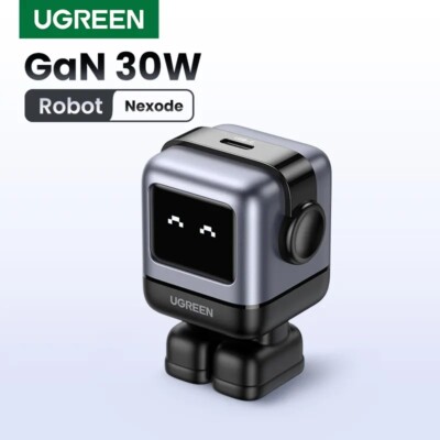 UGREEN 30W GaN Nexode Robot Design USB C Fast Charger QC PD3.0 For iPhone Xiaomi