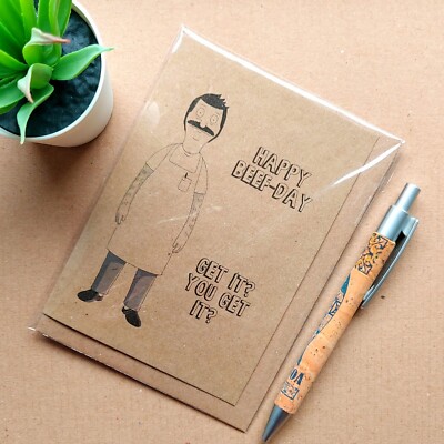 Lustige Bobs Burger Geburtstagskarte - Bob Belcher Beef Day