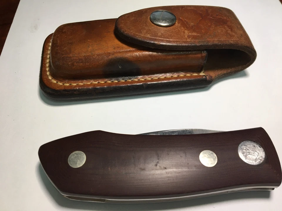 Vintage Colt U1050 Barry Wood Fold Away Knife and Sheath - Image 4 of 4