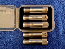 SET OF 5 BRILEY STAINLESS BROWNING INVECTOR + PLUS CHOKE TUBES WITH CASE