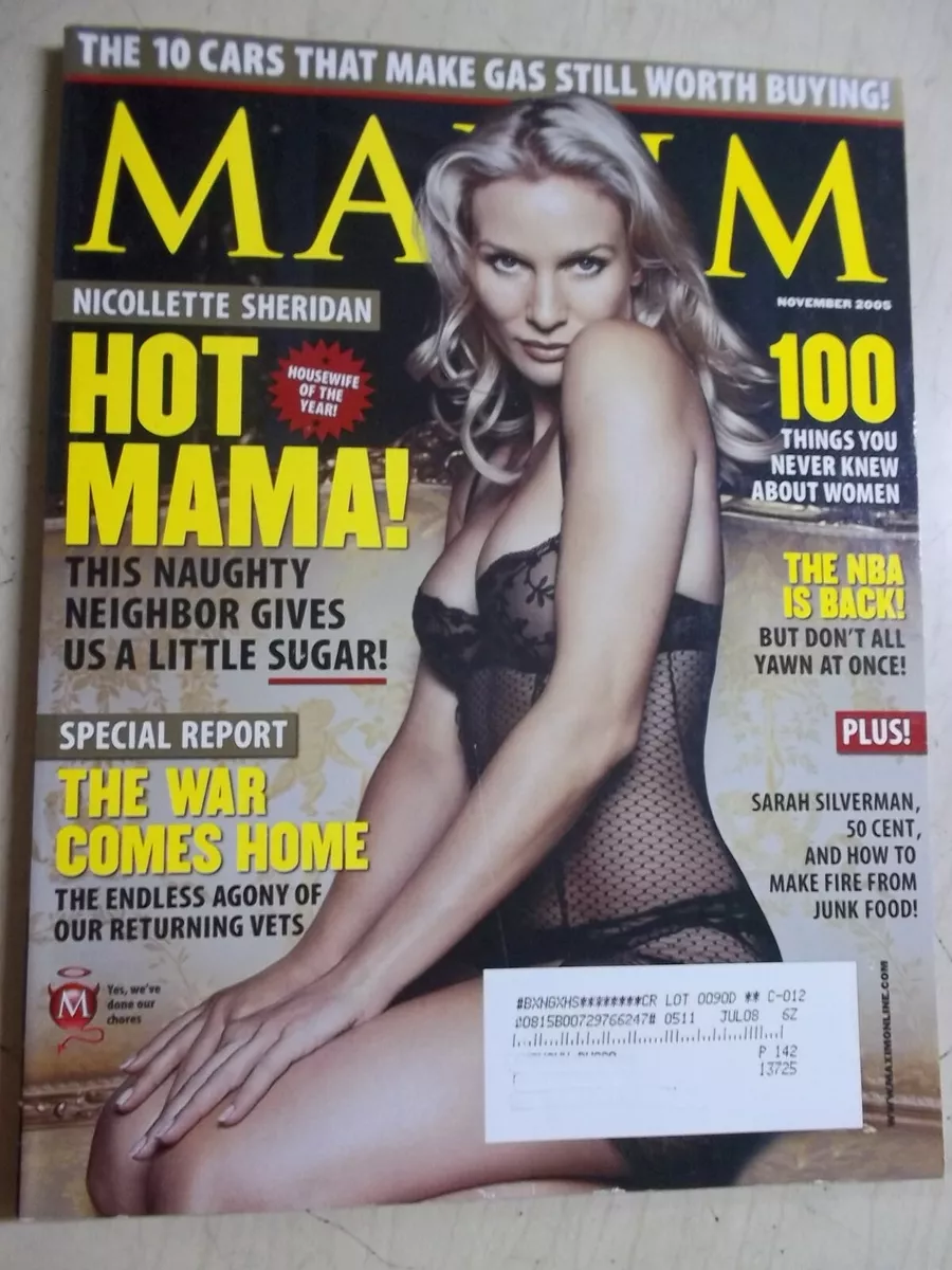 november 2005 Maxim #95 Nicollette Sheridan sexy cover + MICHELE MERKIN eBay