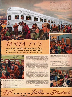 1940 Vintage ad Pullman-Standard Streamlined Cars retro Trains RARE    03/07/23