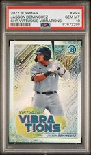 2022 JASSON DOMINGUEZ PSA 10 ROOKIE CARD BOWMAN CHROME VIRTUOSIC VIBRATIONS VV4 