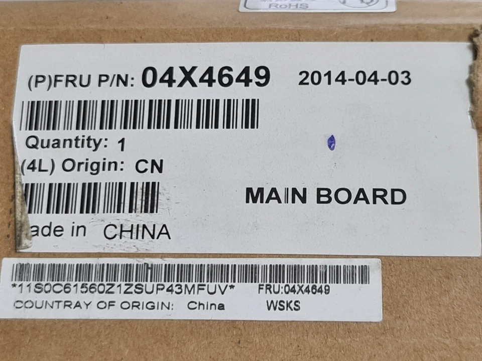 04X4649 FRU Planar - 64GB 2GB W8-PRO WO-TPM ATML By Dhl Express. - Image 2 of 4