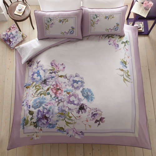 Duvet Cover Bedding Set Arley 200TC Floral Reverse by Appletree Heritage Mauve - Picture 21 of 36