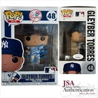GLEYBER TORRES SIGNED AUTOGRAPHED BASEBALL MLB 48 FUNKO POP JSA COA