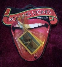 Vintage Rolling Stones Key Ring Keychain 1983 Musidor Mick Jagger Keith Richards