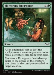 Monstrous Emergence - Common - Duskmourn: House of Horror #191