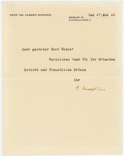 Albert Einstein ~ Signed Autographed Letter Personal Stationery Berlin ~ PSA DNA Albert Einstein ~ Signed Autographed Letter Personal Stationery Berlin ~ PSA DNA