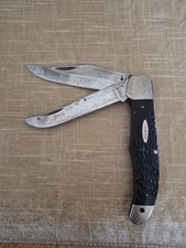 Vintage Kabar 2 BLADE BLACK Stainless Steel Heavy Duty Pocket KNIFE