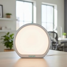 Personalized HappyLight Alba LED Therapy Lamp - Mood Booster with Remote Control