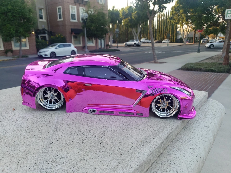 200mm 1/10 CHROME PINK R35 4Tec-2 HPI RDS DC10 YD2 MST TT02 FZ02 Body Only - Image 3 of 4