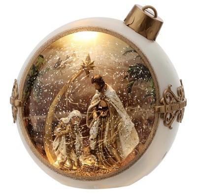 Regency International Spin Nativity Water Globe, Battery Operated, USB