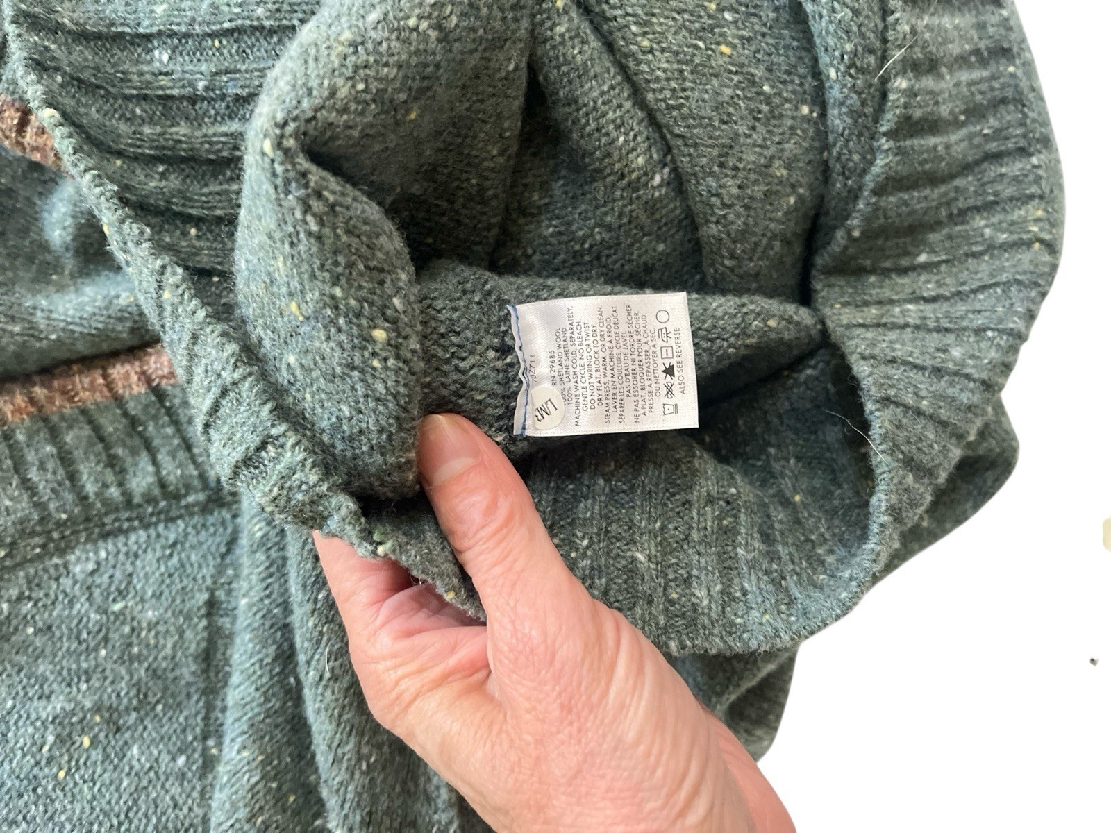 Pendleton Shetland Wool Sweater M Pullover V-Neck… - image 4