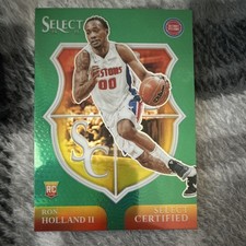 2025 Panini Select Certified Prizm Ron Holland II Rookie #6 Pistons Basketball