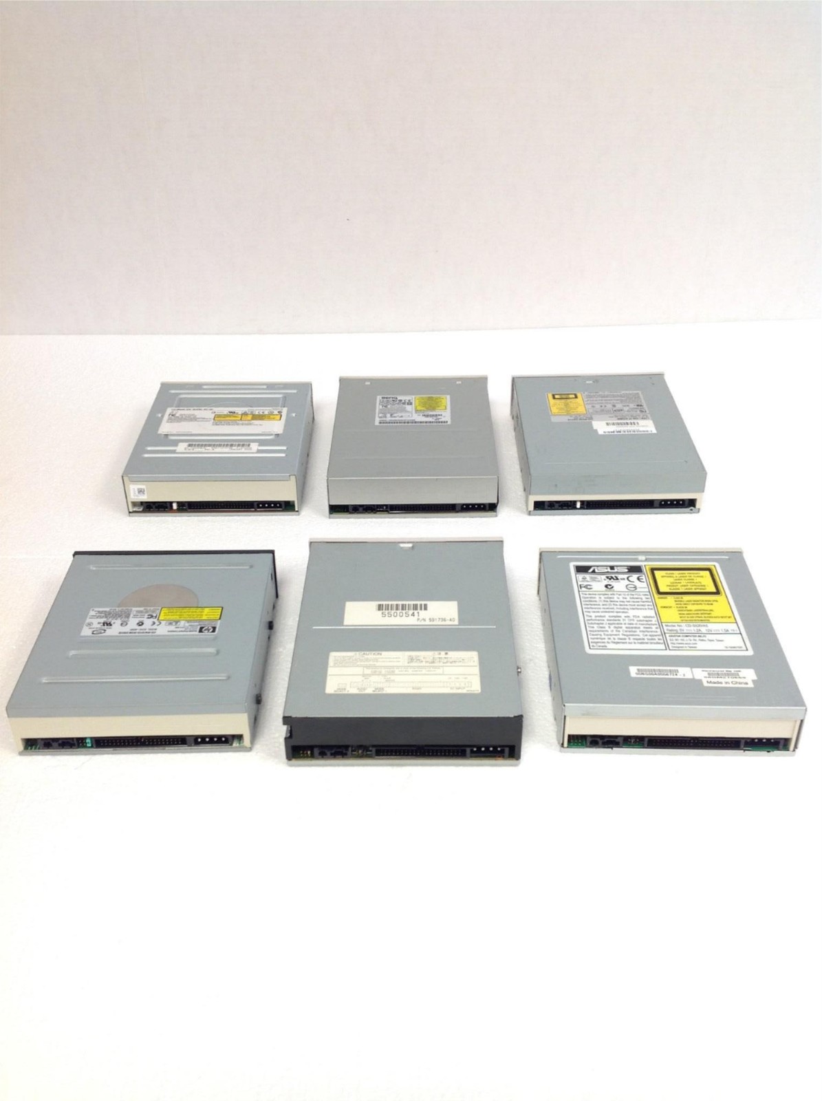 Lot Of 6 Mixed IDE Disk Drives - HP - Toshiba - Asus - BenQ - Lite-On, WORKING