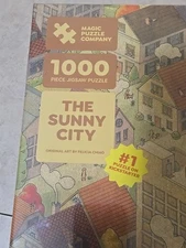 Magic Puzzle Company The Sunny City/House/Building NEW SEALED  28" X 21" 1000 PC