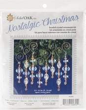 Nostalgic Christmas Beaded Crystal Ornament Kit Gold  Crystal Icicles