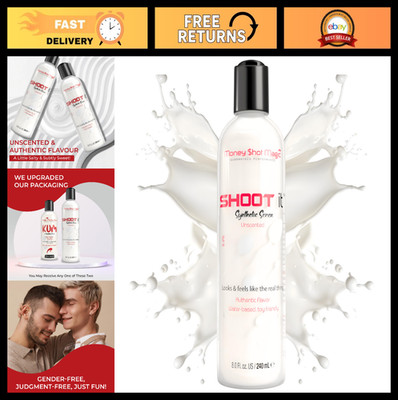Water-Based Synthetic Semen Lube, Authentic Flavor, Unscented 8 oz for Couples,
