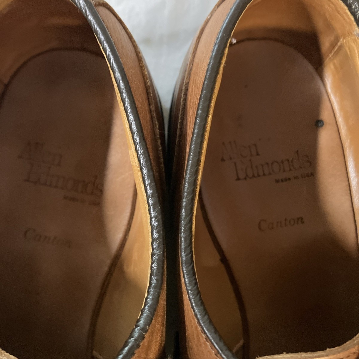 Allen Edmonds Canton Derby Shoes in Pebble Leather Brown sz 9 B Vibram Allen Edmonds Park Ave Cap Toe Walnut Brown Leather Oxford  main image 3