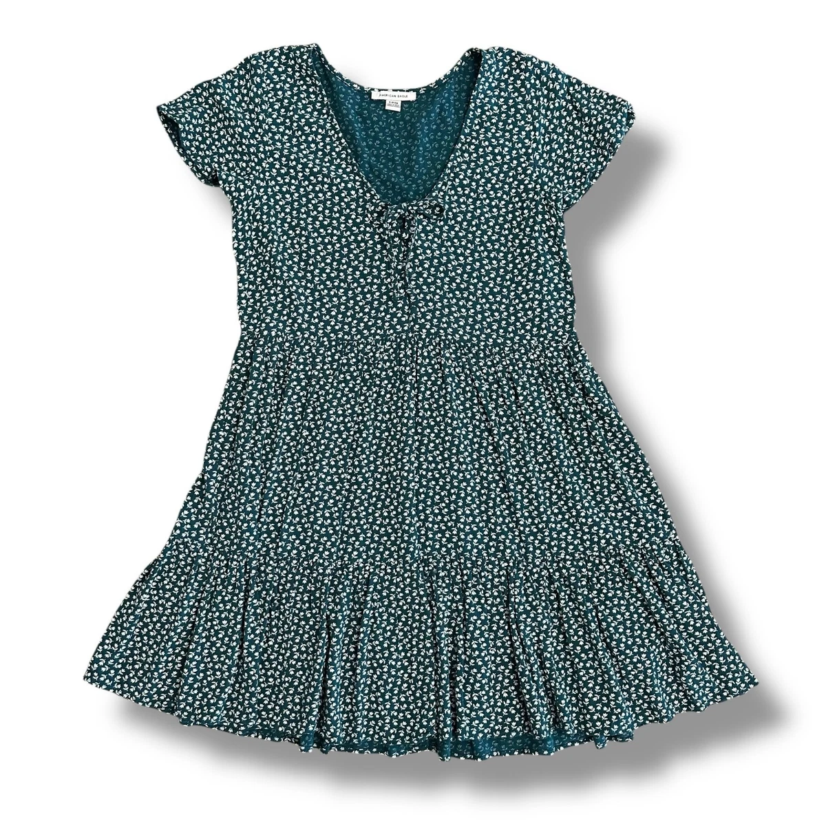 american eagle green dress with white flowers Ava Presley 47153 Prom Dress - Black/White main image 1
