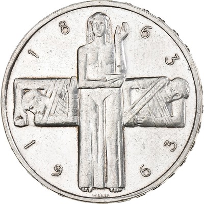 Schweiz, 5 Francs, Swiss Red Cross, 1963, Bern, Silber, VZ