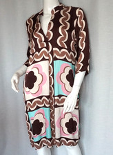 Tunika Kleid Satin Blusenkleid Sarah Love 70´s Schoko Rosa Mint 36,38,40 Neu