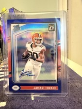 JAMARI THRASH 2024 PANINI DONRUSS OPTIC #241 RATED ROOKIE BLUE PRIZM AUTO /99 73