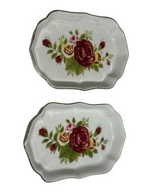 Vintage 4.5  X 3  Trinket Soap Dish For Rings & Things Set Of 2