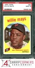 1959 TOPPS #50 WILLIE MAYS GIANTS HOF PSA 9