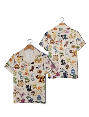 Classic Pokemon Pattern Hawaiian Shirt For Men and Wome