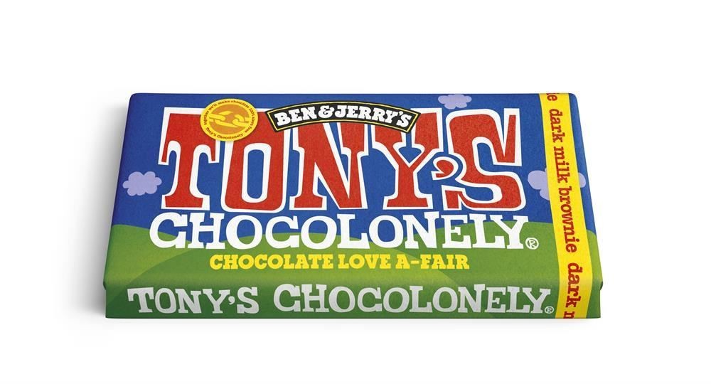 Tony's Chocolonely Dark Ben & Jerry's Milk Chocolate Fudge Brownie 180 G - Image 2