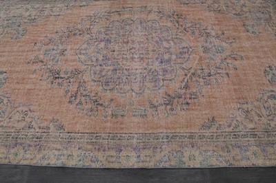 Oushak 5x9,Turkish Rug,vintage,anatolian,ORANGE,kilim,Bohemian,handmade,wool