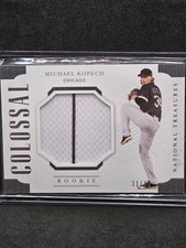 2019 Panini National Treasures Baseball Michael Kopech Pinstripe Relic 31/49