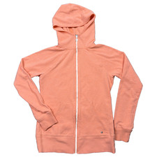 Victoria's Secret Light Coral Hoodie Sequin Angel Wings Full Zip Size XS